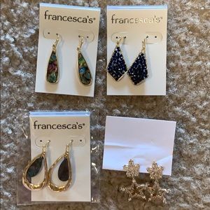 set of 4 francesca’s earrings